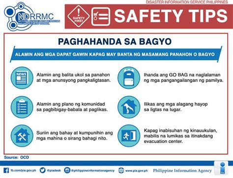 Mga Paghahanda Sa Paparating Na Bagyo .